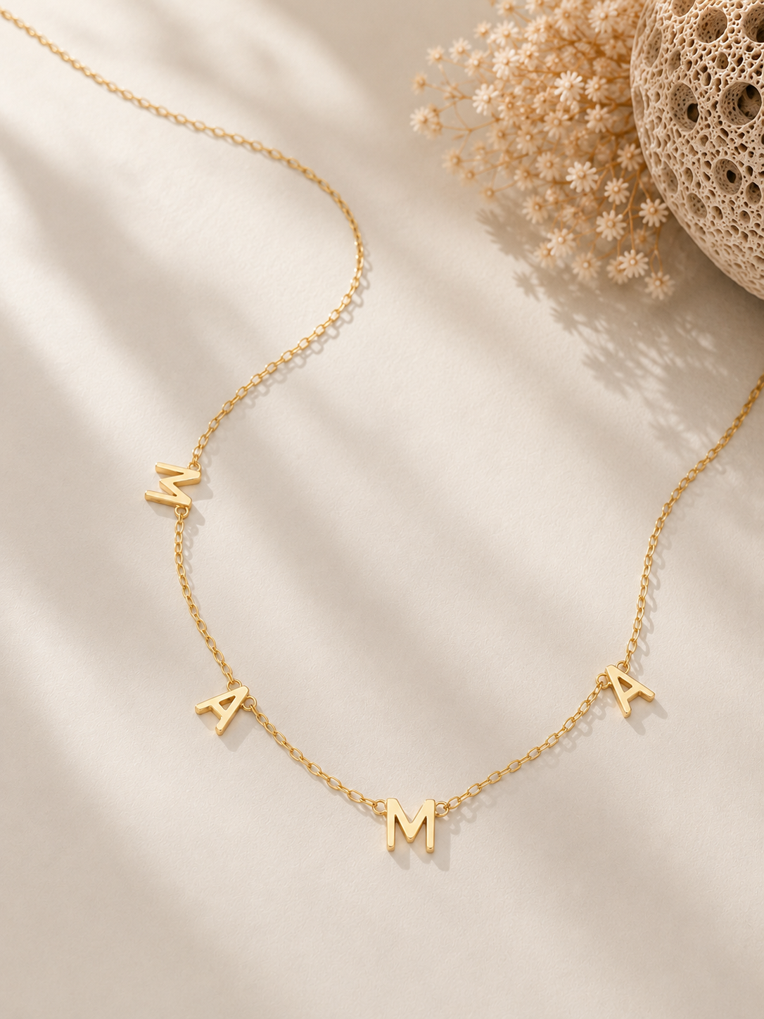 Colier din argint 925 placat cu aur pentru mama Gold Mama’s Treasure editorial