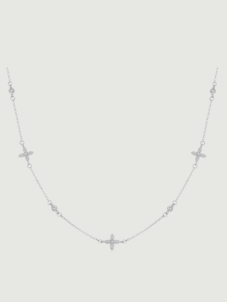 Colier din argint 925 Stellar Grace cu stele pavé