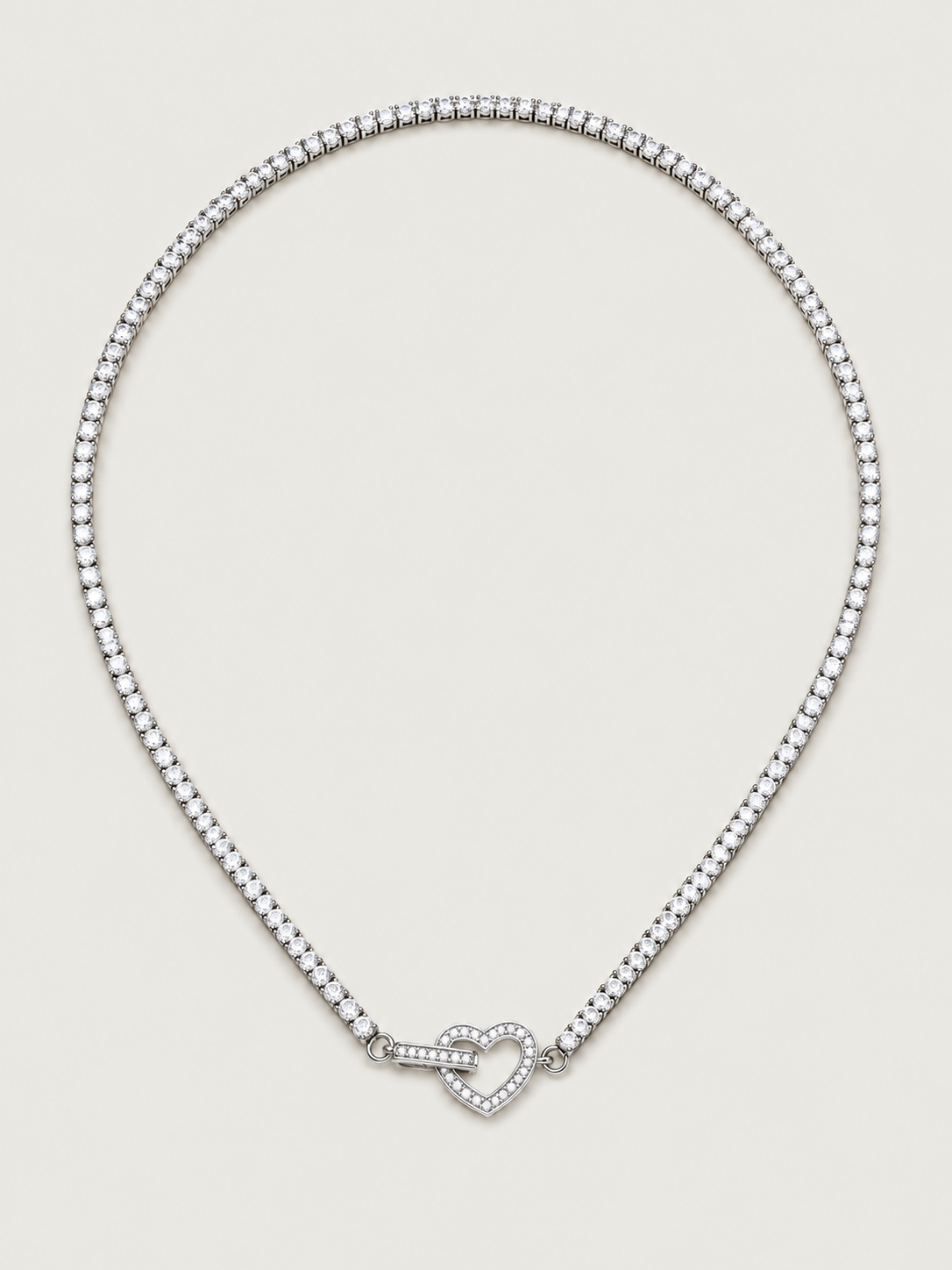 Colier din Argint cu Zirconii 5A Heart Tennis