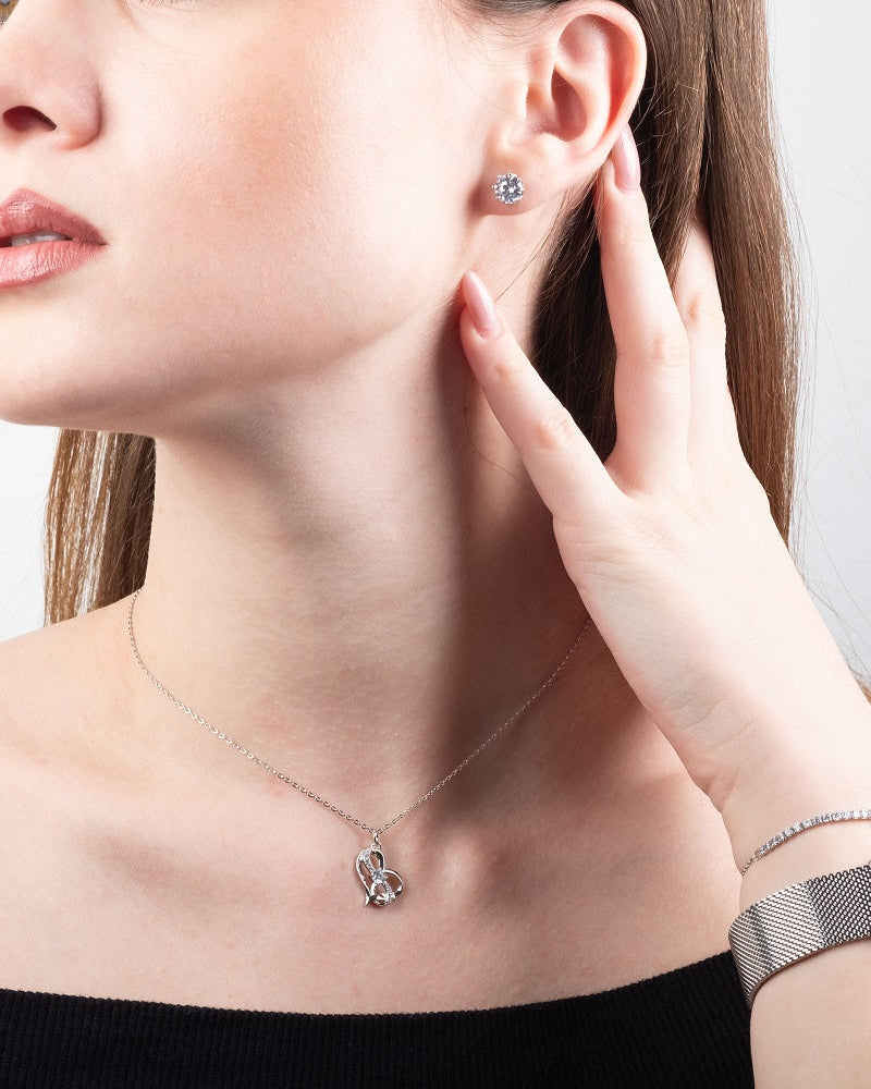 Colier din argint simbol iubire infinita