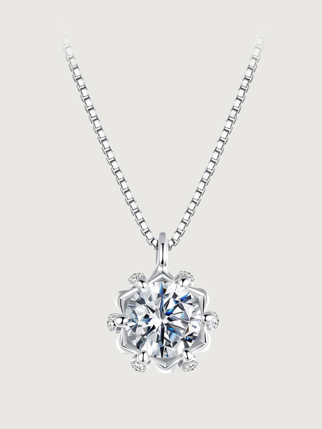 Colier din argint placat cu aur galben Pure Radiance cu moissanite certificat GRA
