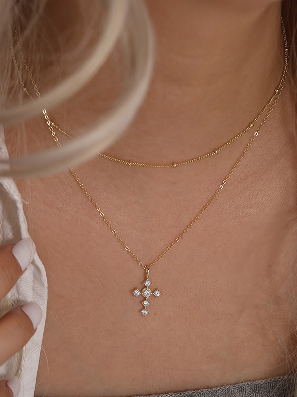 Colier cruce cadou elegant pentru femei