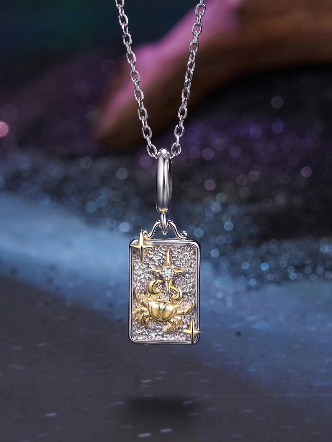 Colier elegant din argint cadou zodia Rac