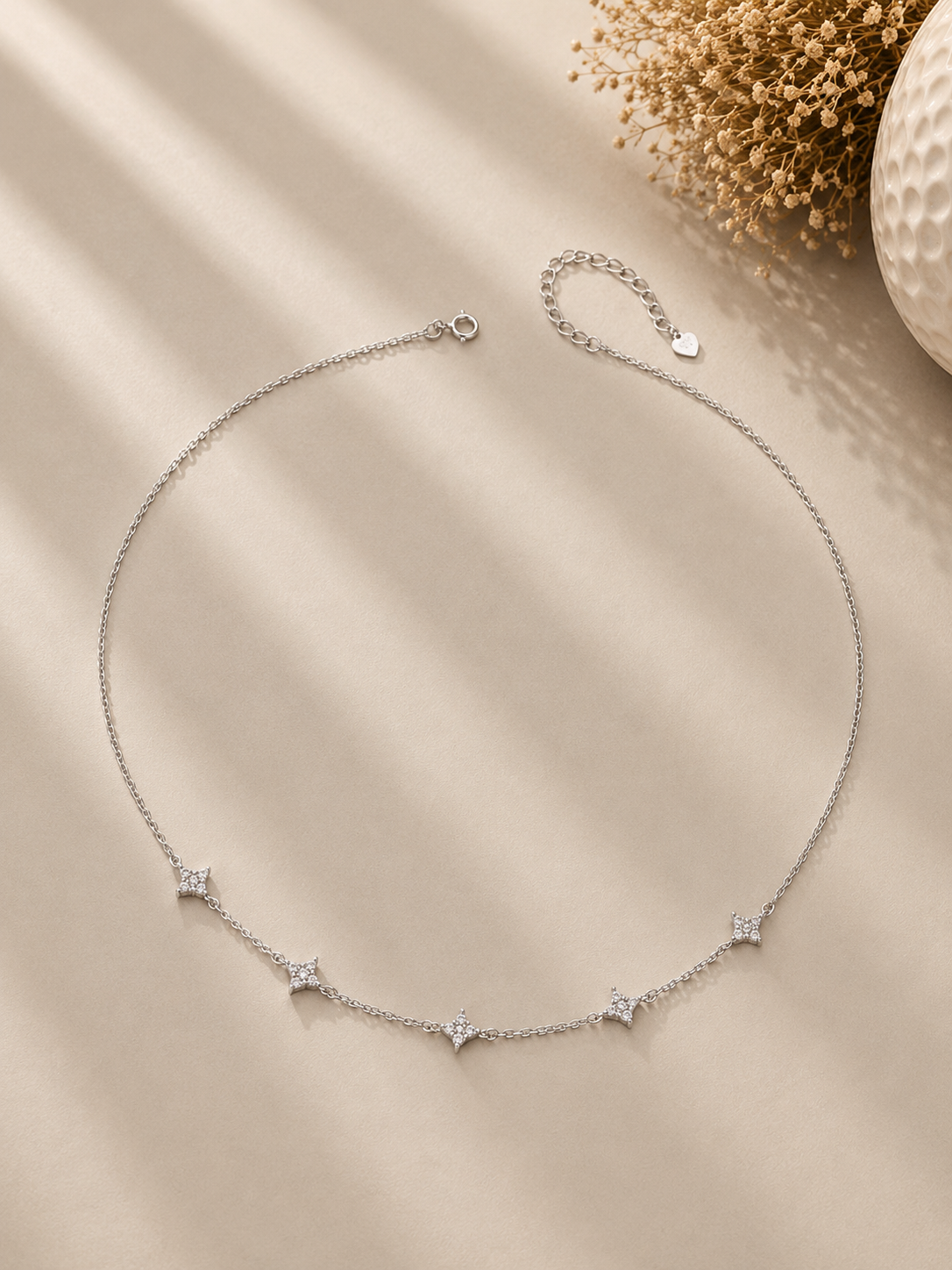 Colier elegant din argint cadou cu stele