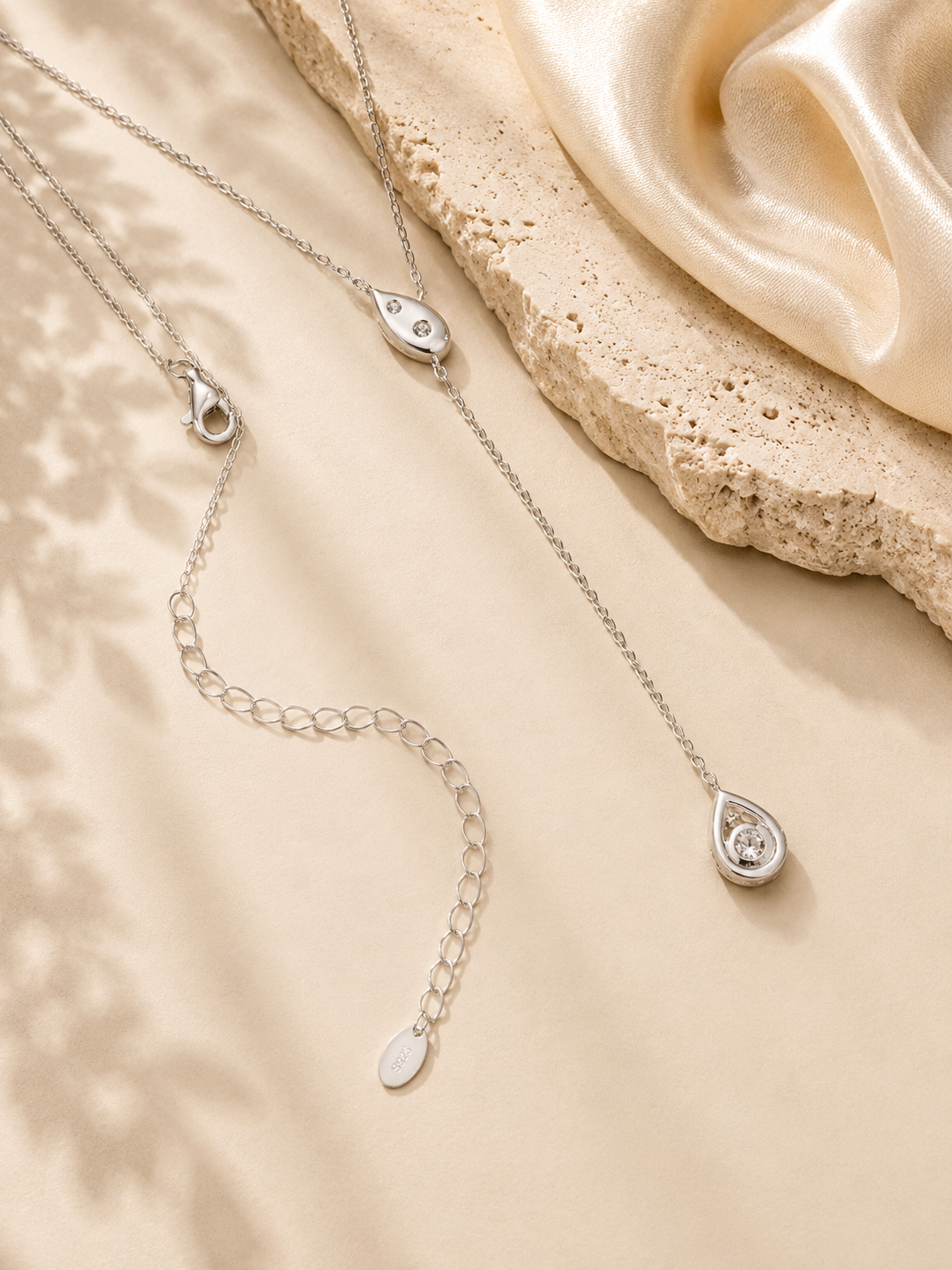 Colier elegant tip Y cu pietre Moissanite