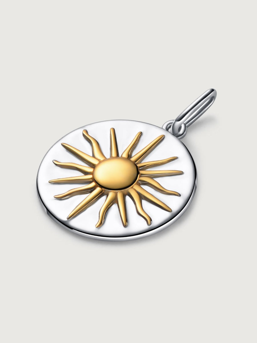 Colier modern din argint cu design sunburst