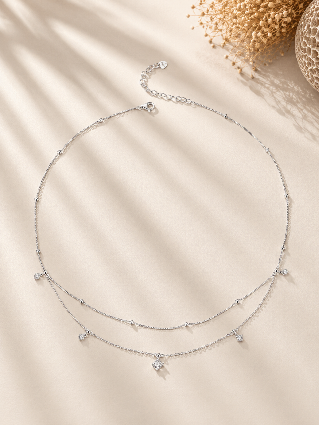 Colier dama cu moissanite fin