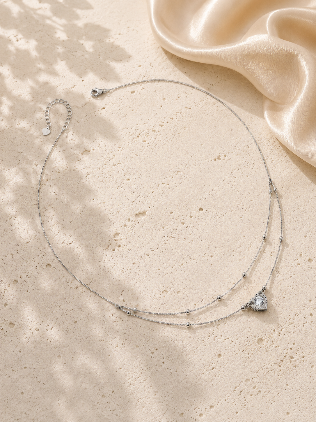 Colier premium din argint placat cu aur alb și moissanite 1 ct