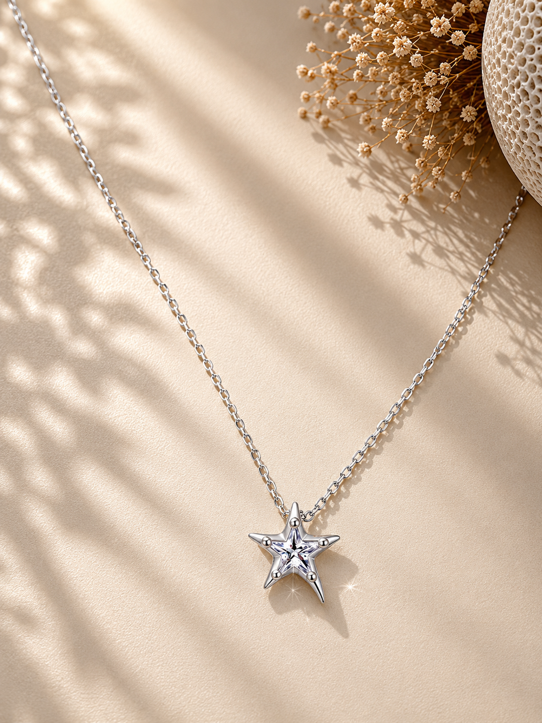 Colier stea din argint 925 Silver Starlit Charm de sus