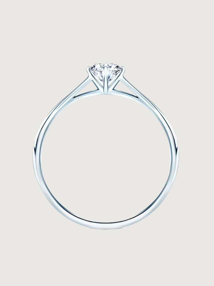 Inel de Logodna Eternal Brilliance din Aur Alb cu Diamant 0.1Ct