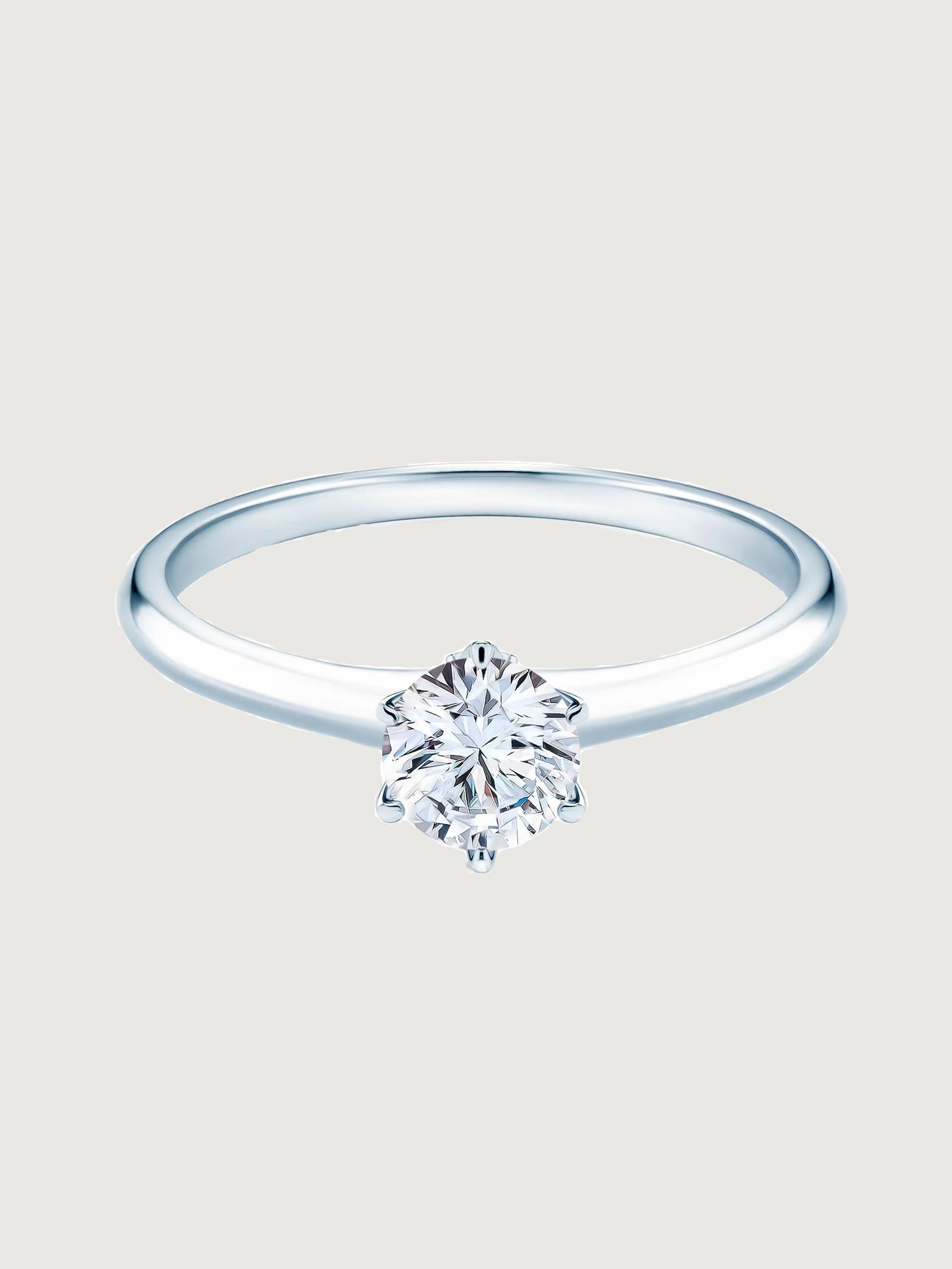 Inel de Logodna Imperial Splendor din Aur Alb cu Diamant 0.73Ct