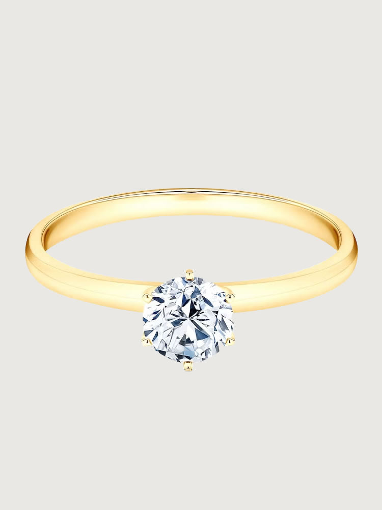 Inel de Logodna Timeless Grace din Aur Galben cu Diamant 0.6Ct