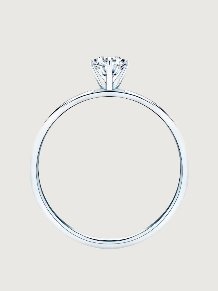 Inel de Logodna Timeless Grace din Aur Alb cu Diamant 0.2Ct