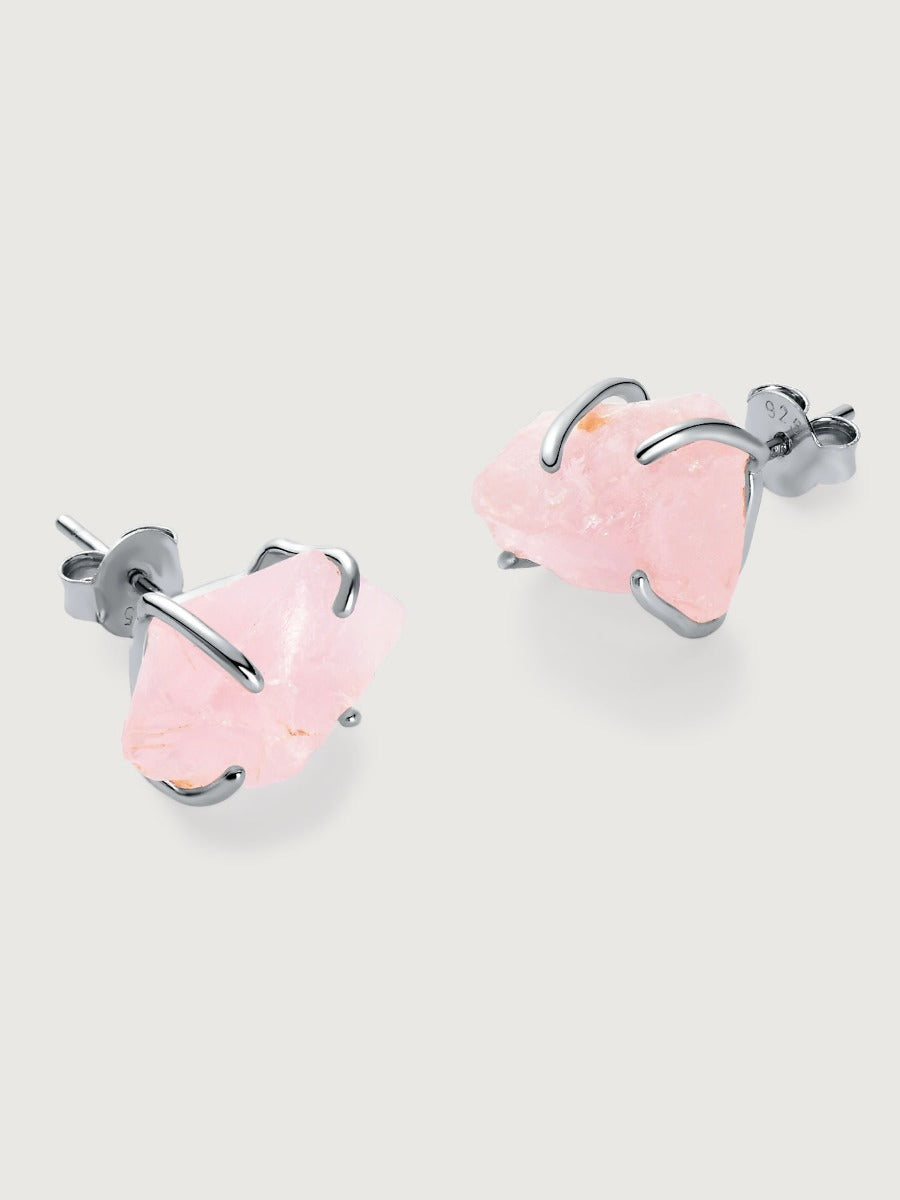 Cercei din Argint Rose Quartz Sofia Silver