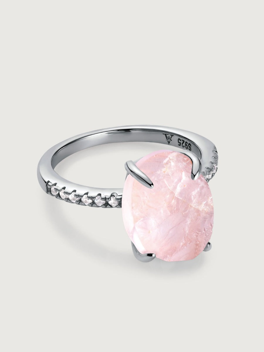 Inel din Argint Rose Quartz Sara Silver