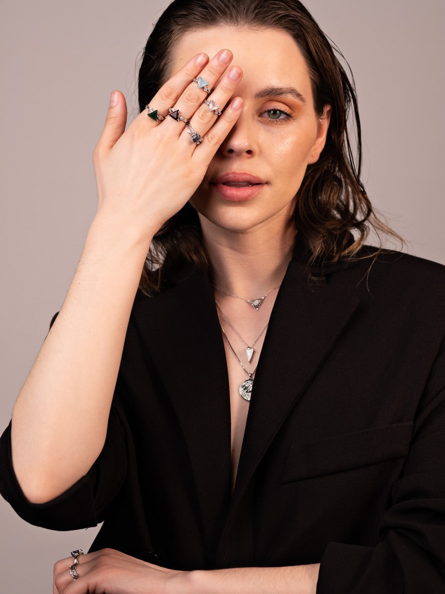 Inel din Argint Garnet Valentina Silver