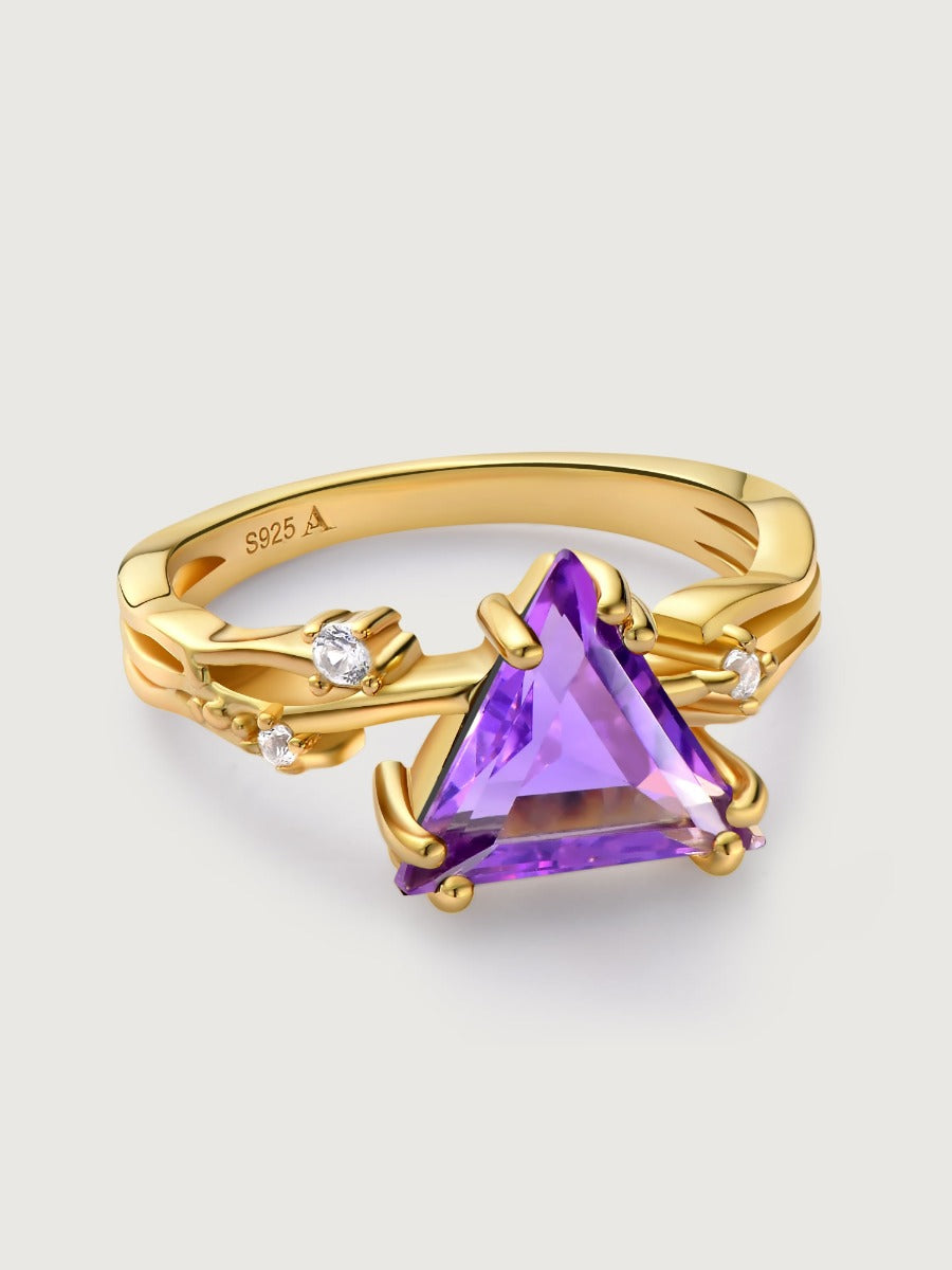 Inel din Argint Amethyst Valentina Gold