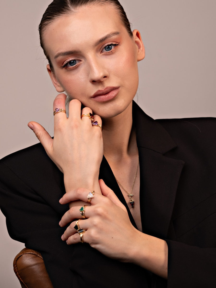 Inel din Argint Amethyst Elegance in Every Angle