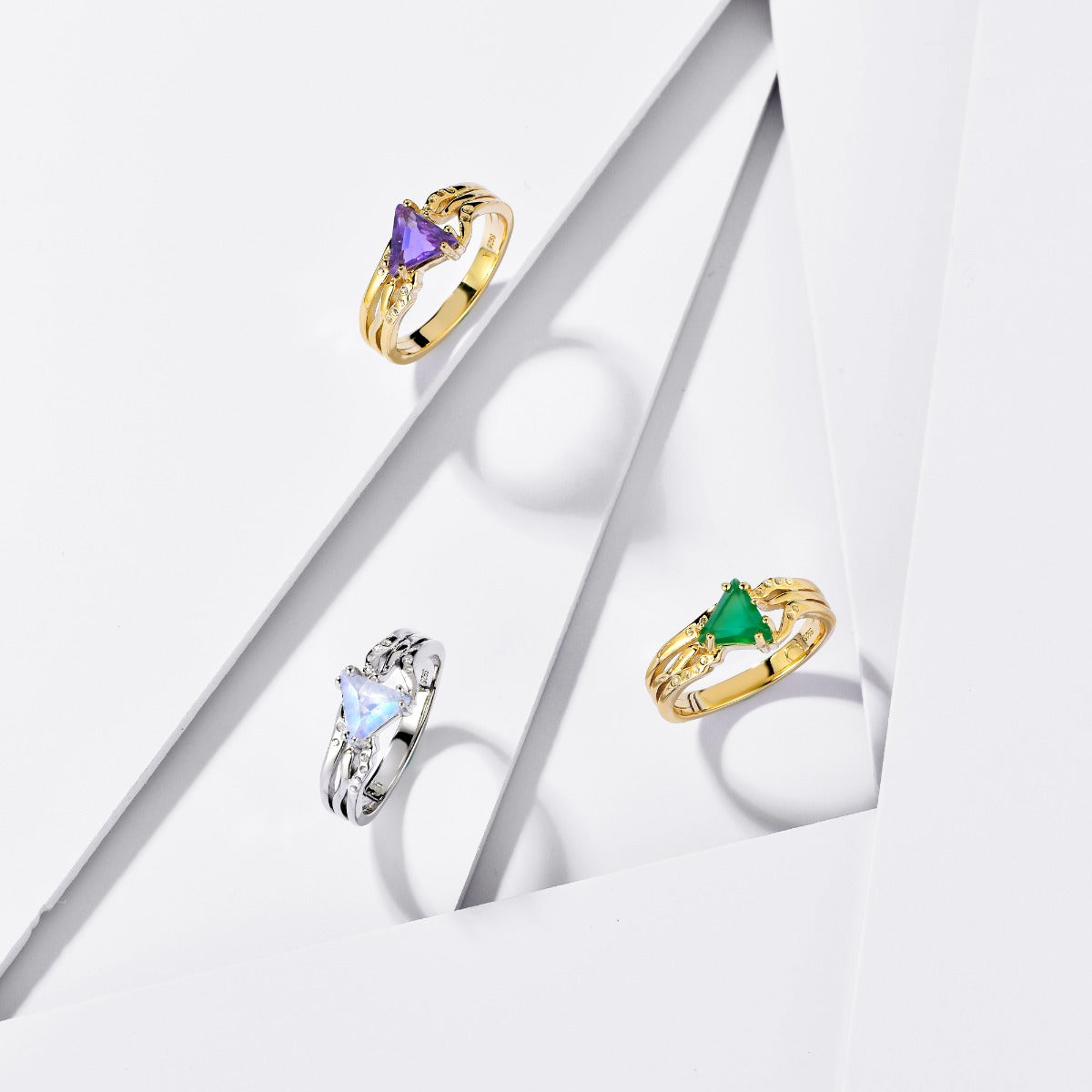 Inel din Argint Green Onyx Elegance in Every Angle