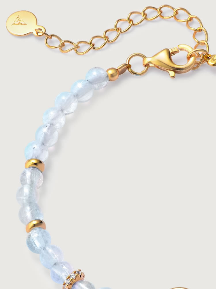 Bratara din Argint Moonstone Elegance in Every Tear Auriu