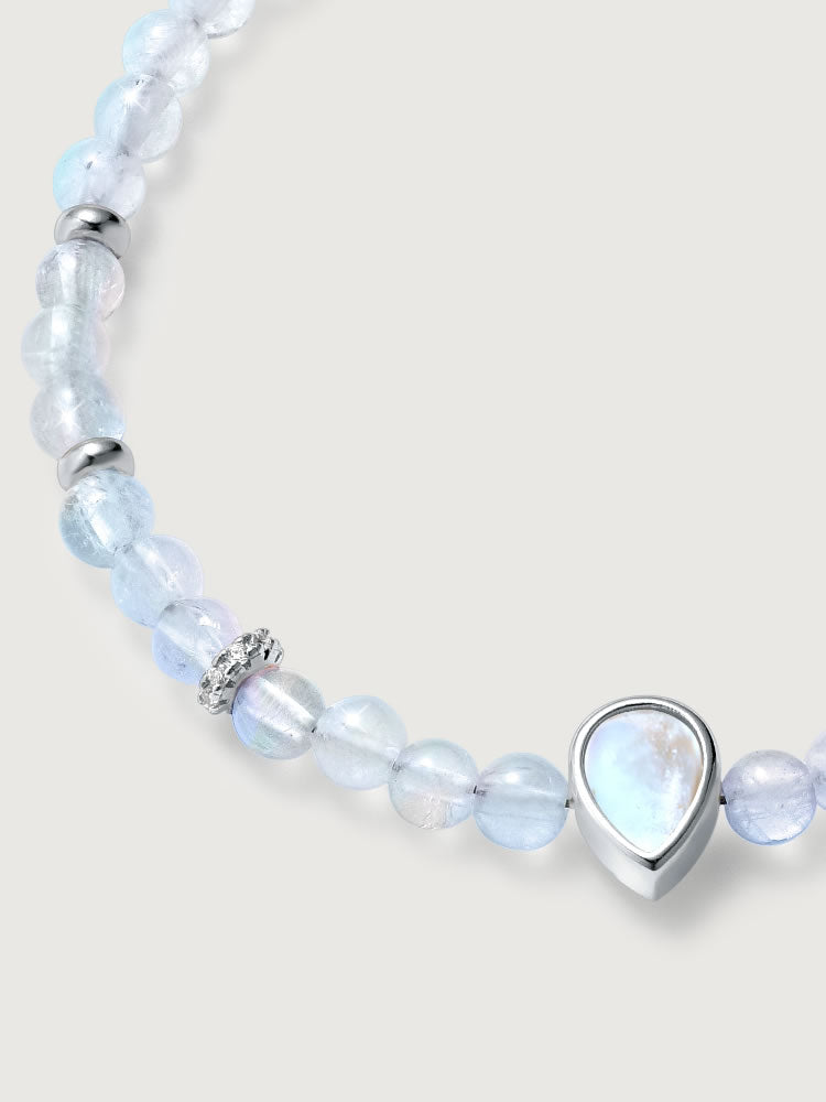 Bratara din Argint Moonstone Elegance in Every Tear Argintiu