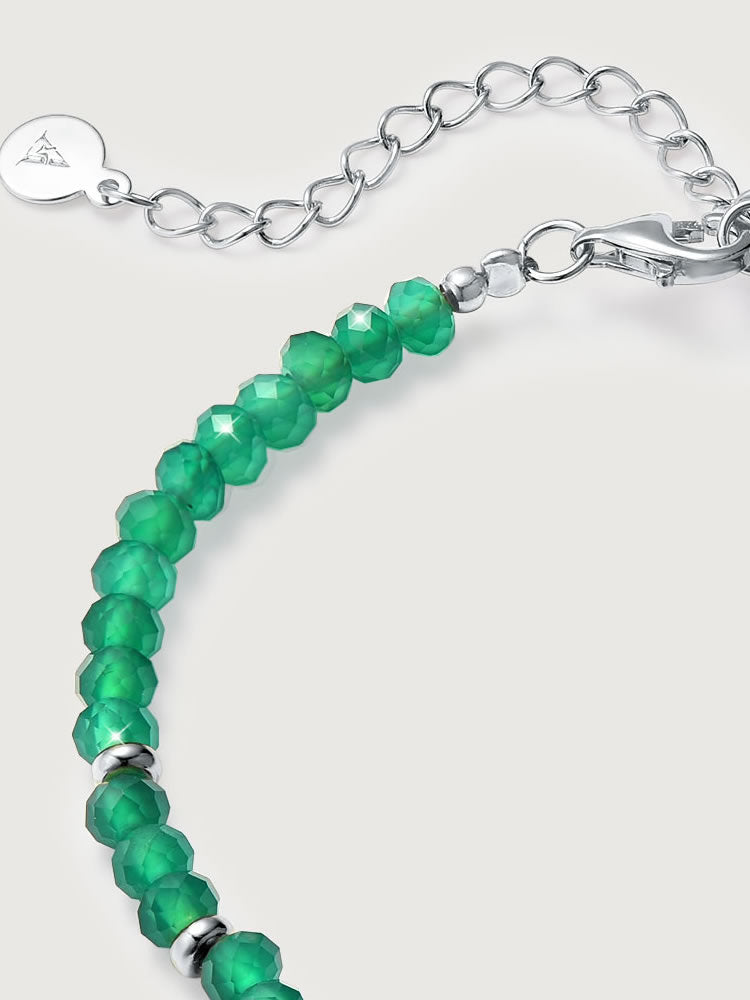 Bratara din Argint Green Onyx Elegance in Every Tear Argintiu