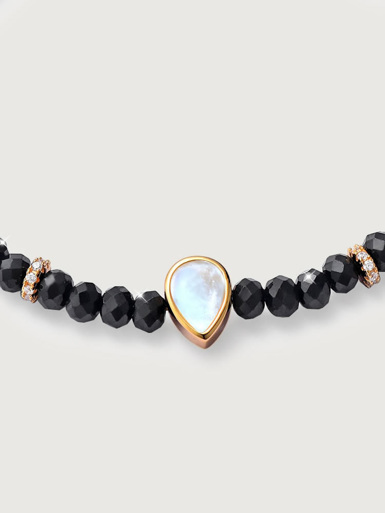 Bratara din Argint Black Onyx Elegance in Every Tear Auriu