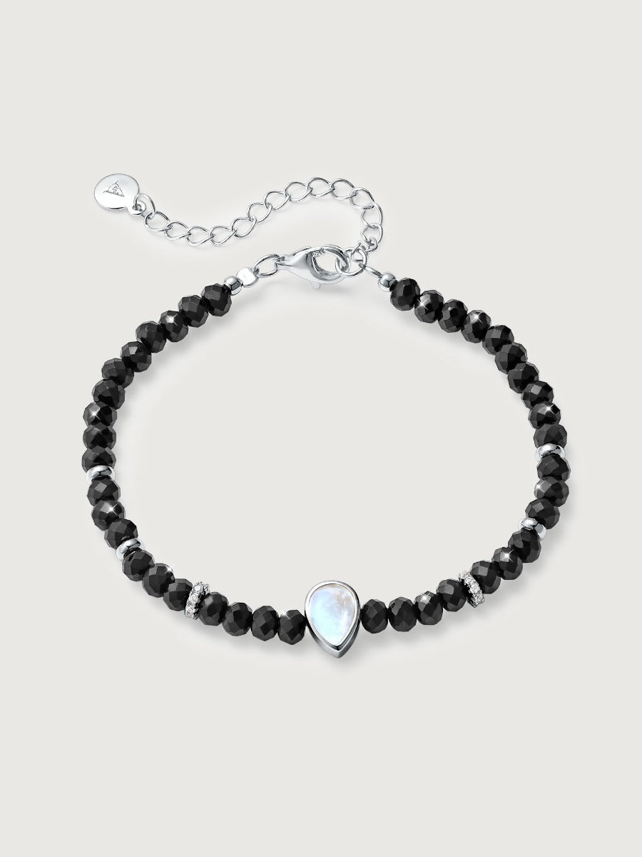 Bratara din Argint Black Onyx Elegance in Every Tear Argintiu