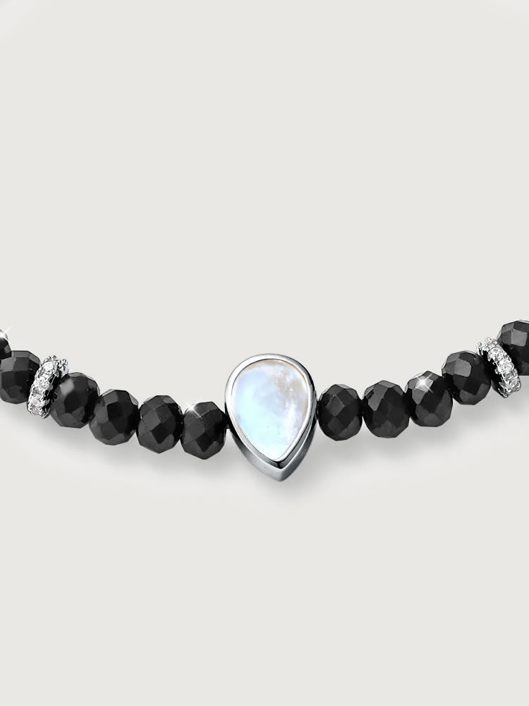 Bratara din Argint Black Onyx Elegance in Every Tear Argintiu