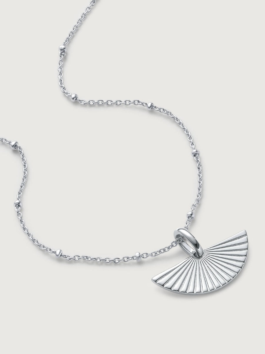 Pandantiv cu Lantisor din Argint Luminous Rays Argintiu