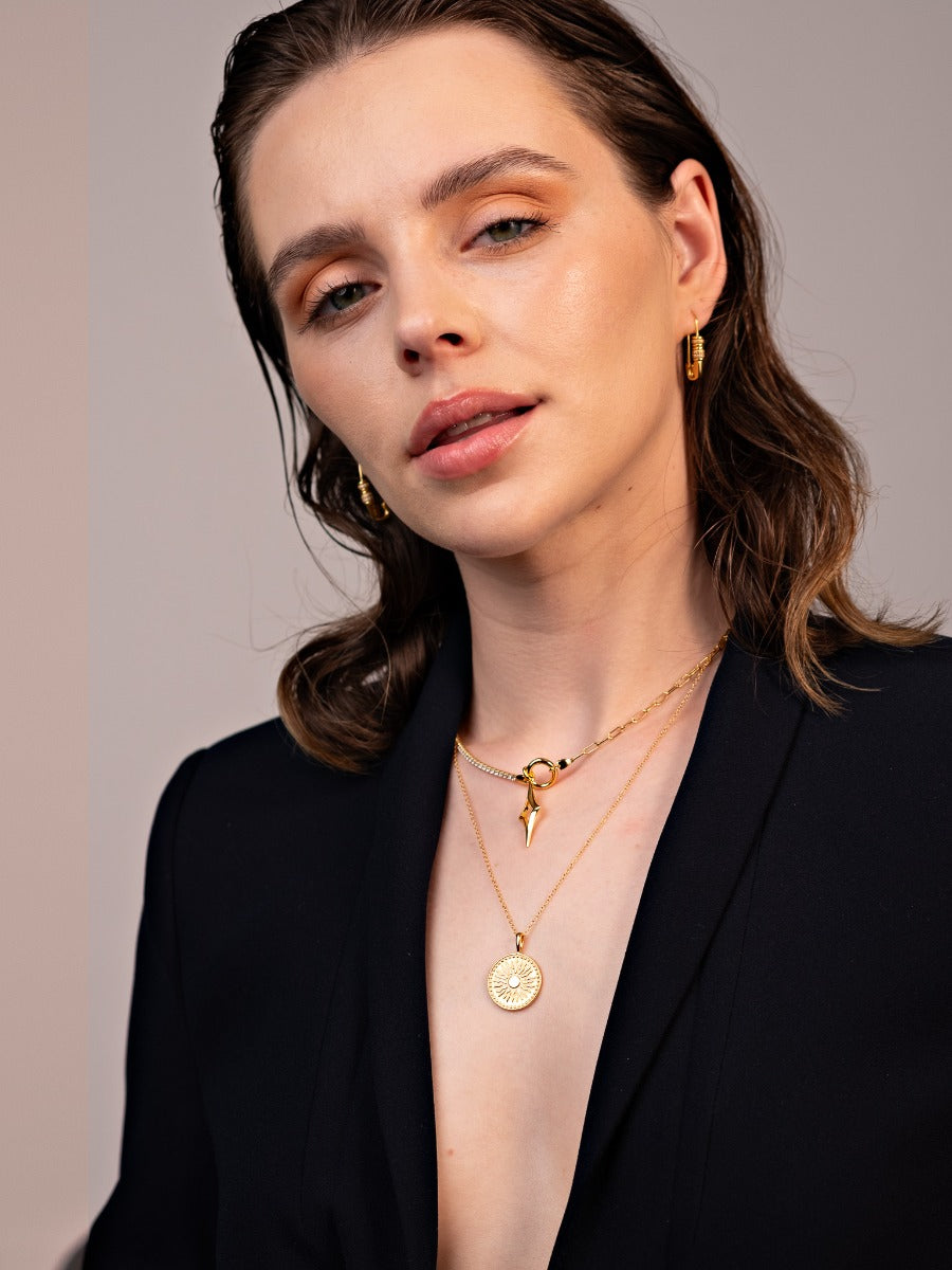 Cercei din Argint Freedom Gold