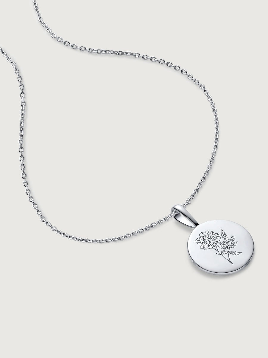 Colier din Argint Birthflower Bloom Silver - October Marigold