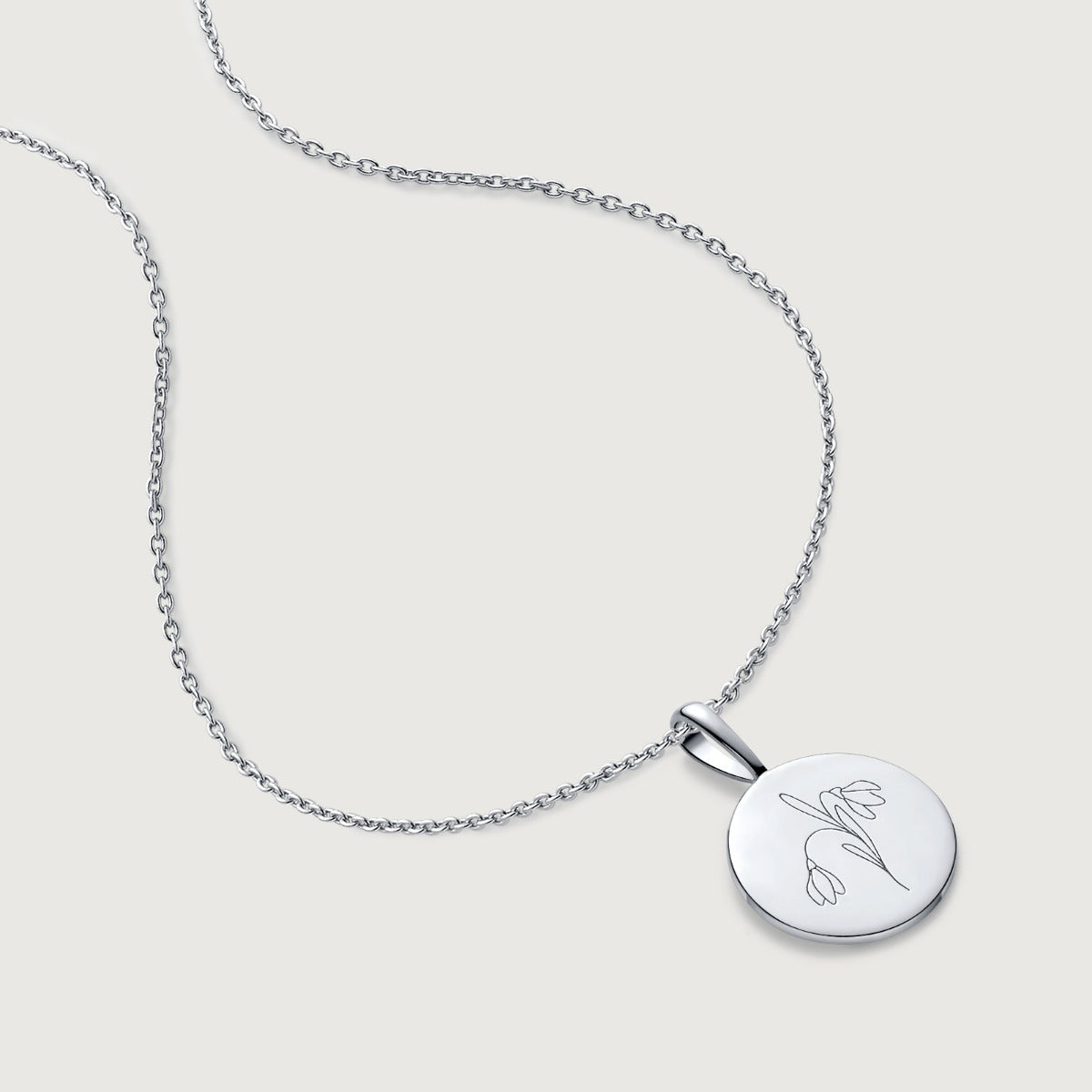 Colier din Argint Birthflower Bloom Silver - January Snowdrop