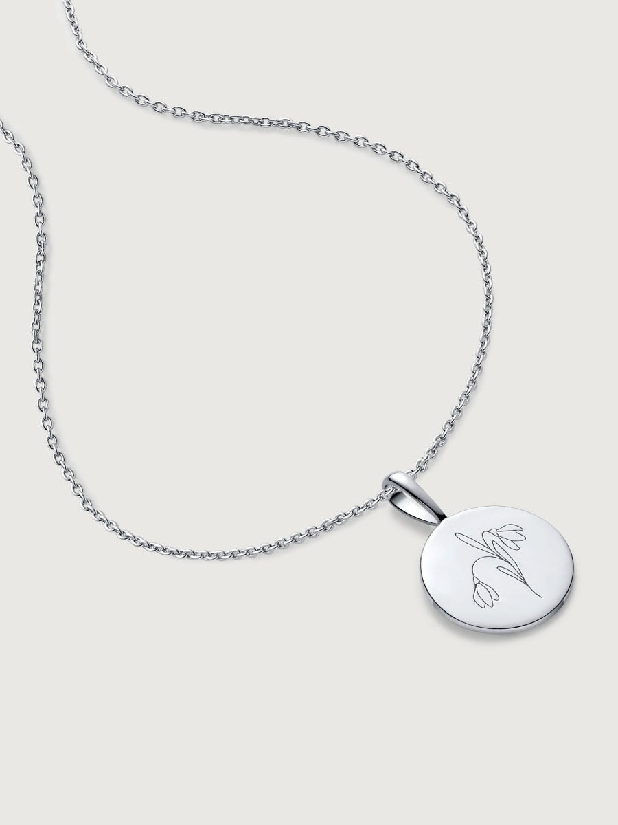 Colier din Argint Birthflower Bloom Silver - January Snowdrop