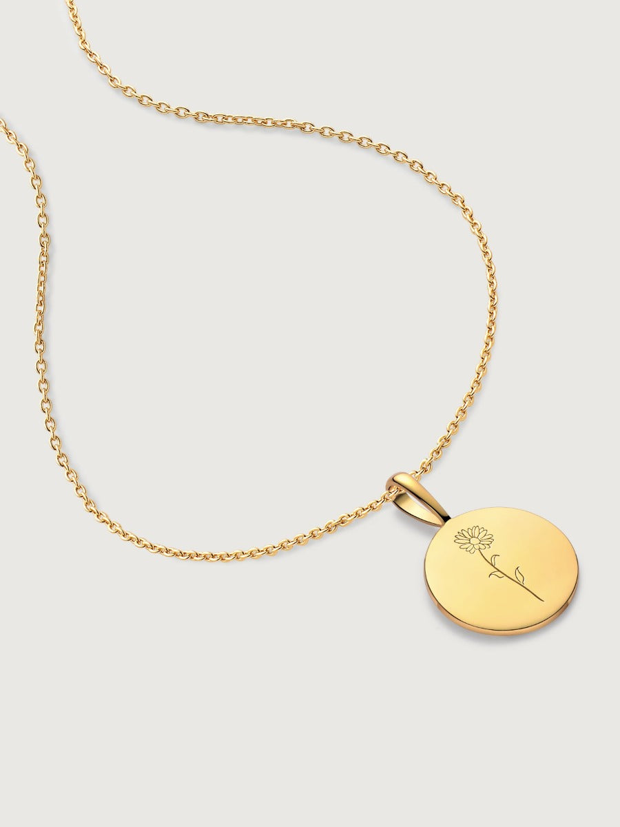 Pandantiv din Argint Birthflower Bloom Gold - April Daisy