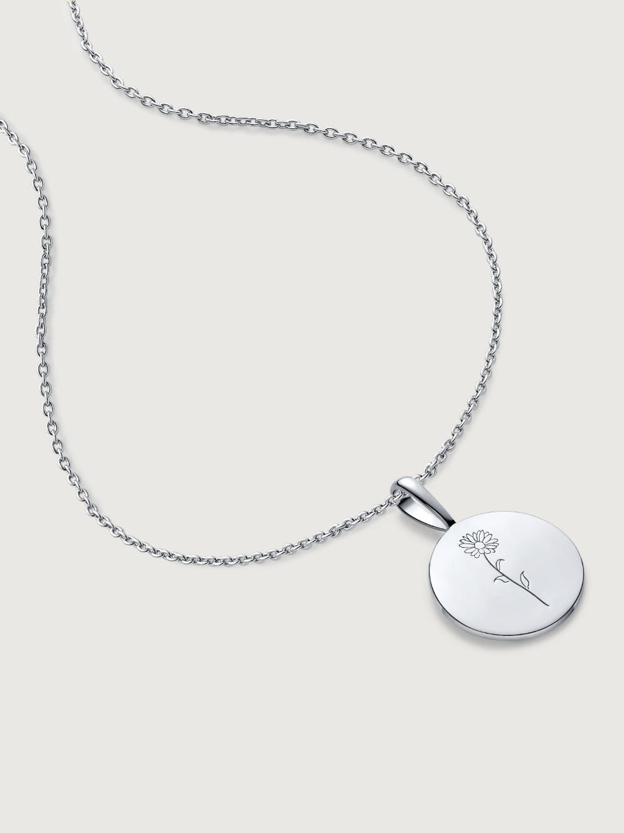 Pandantiv din Argint Birthflower Bloom Silver - April Daisy