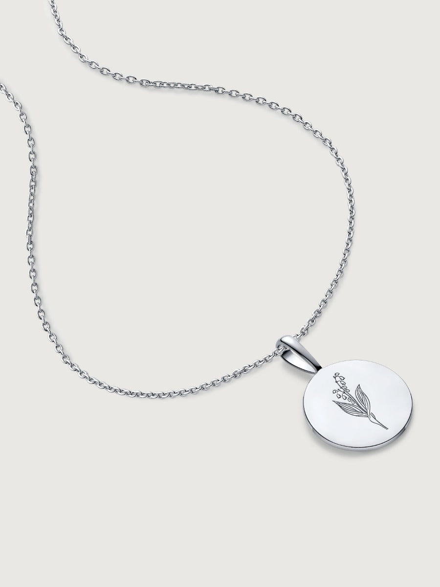 Pandantiv din Argint Birthflower Bloom Silver -May Lily of the Valley