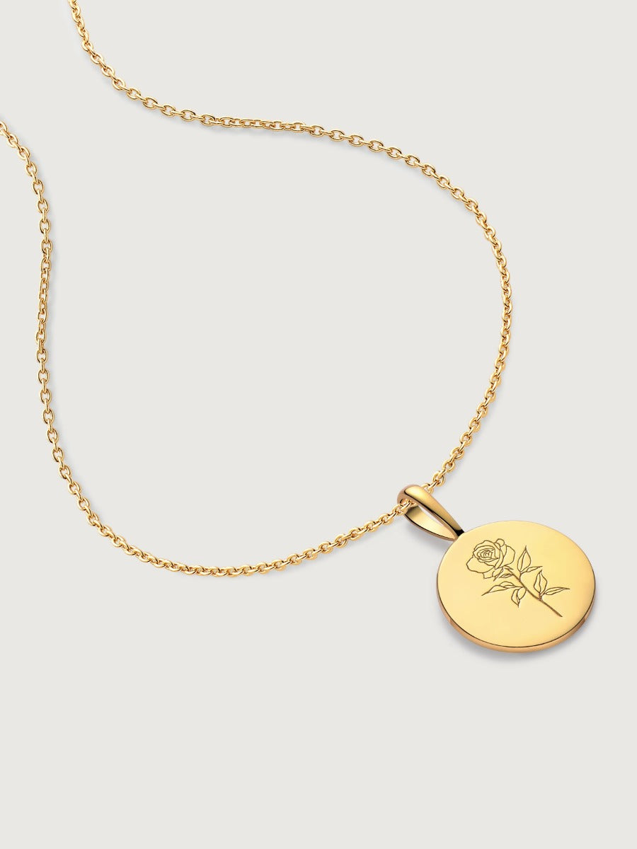 Colier din Argint Birthflower Bloom Gold - June Rose