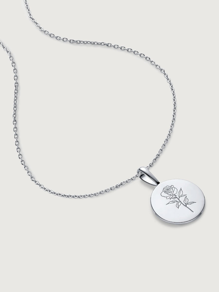 Colier din Argint Birthflower Bloom Silver - June Rose