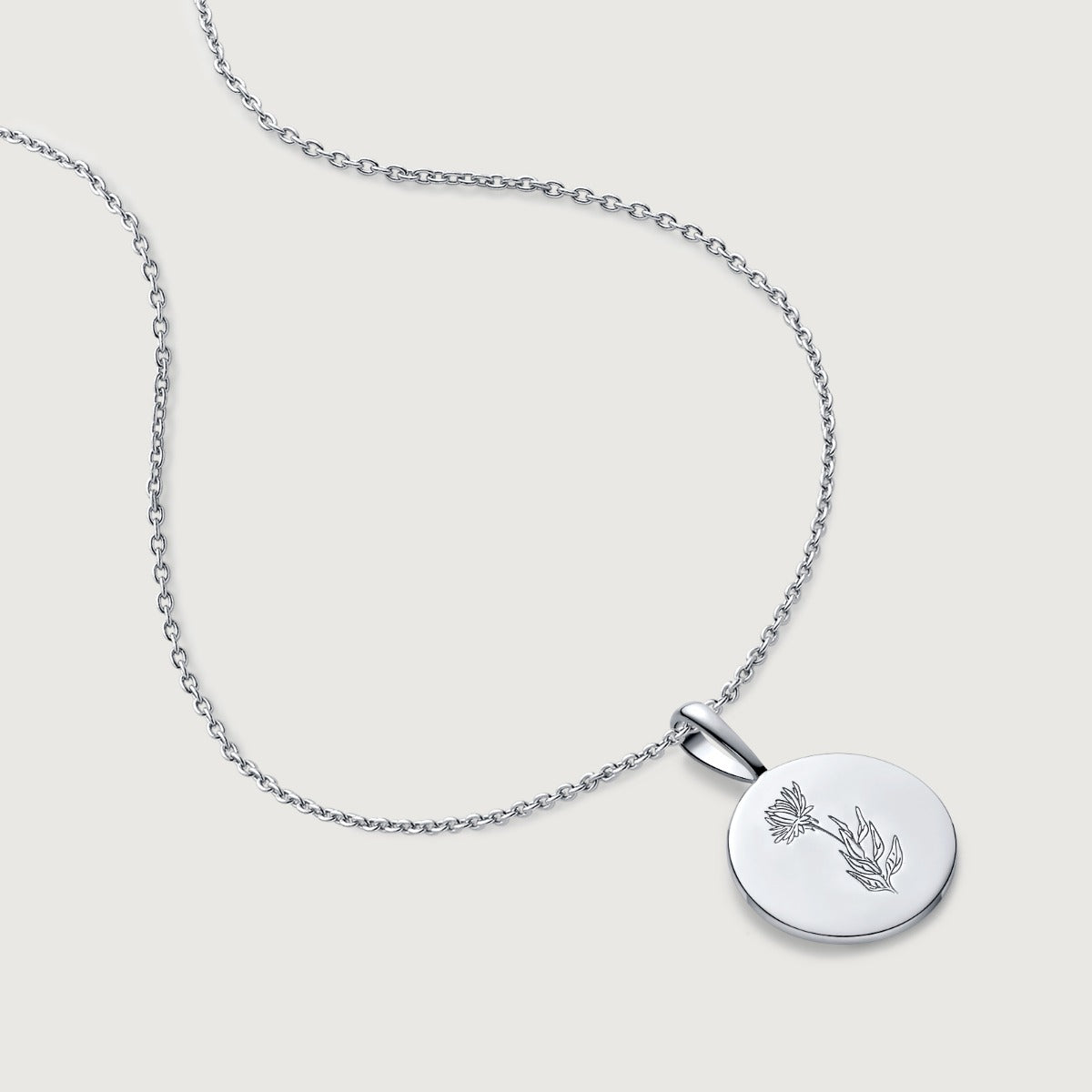 Colier din Argint Birthflower Bloom Silver - September Aster