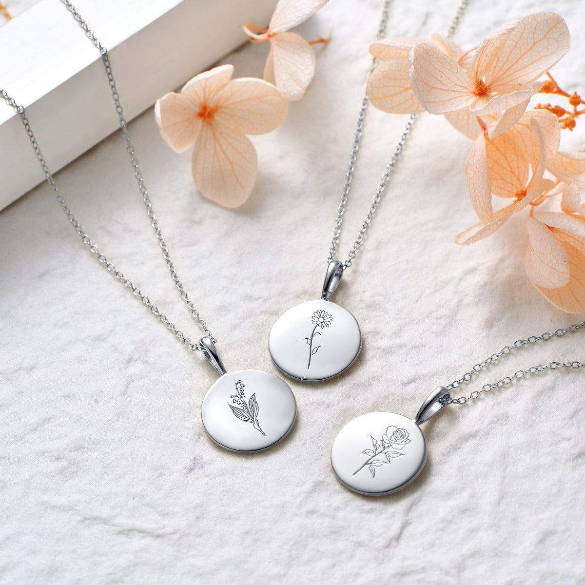 Pandantiv din Argint Birthflower Bloom Silver -May Lily of the Valley