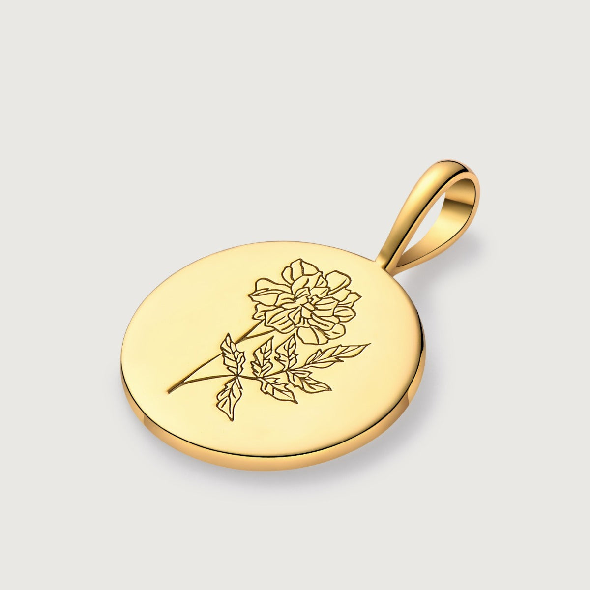 Colier din Argint Birthflower Bloom Gold - October Marigold