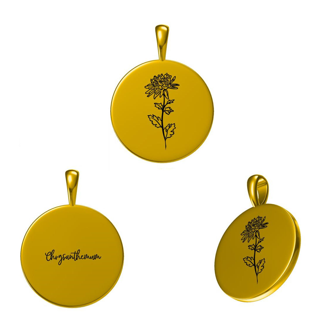 Colier din Argint Birthflower Bloom Silver - November Chrysanthemum