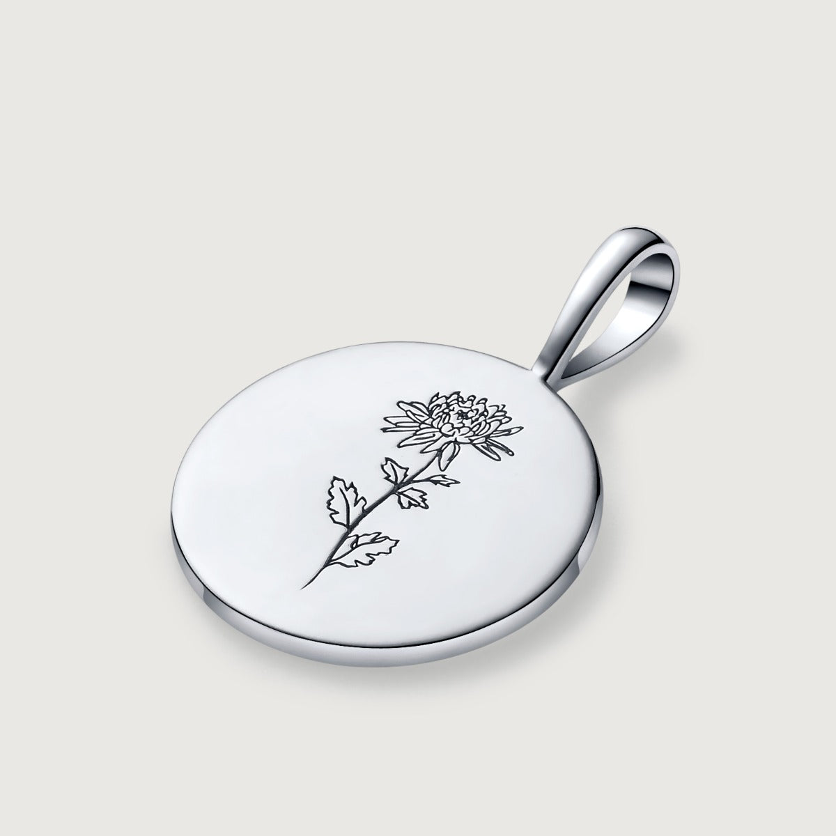 Colier din Argint Birthflower Bloom Silver - November Chrysanthemum