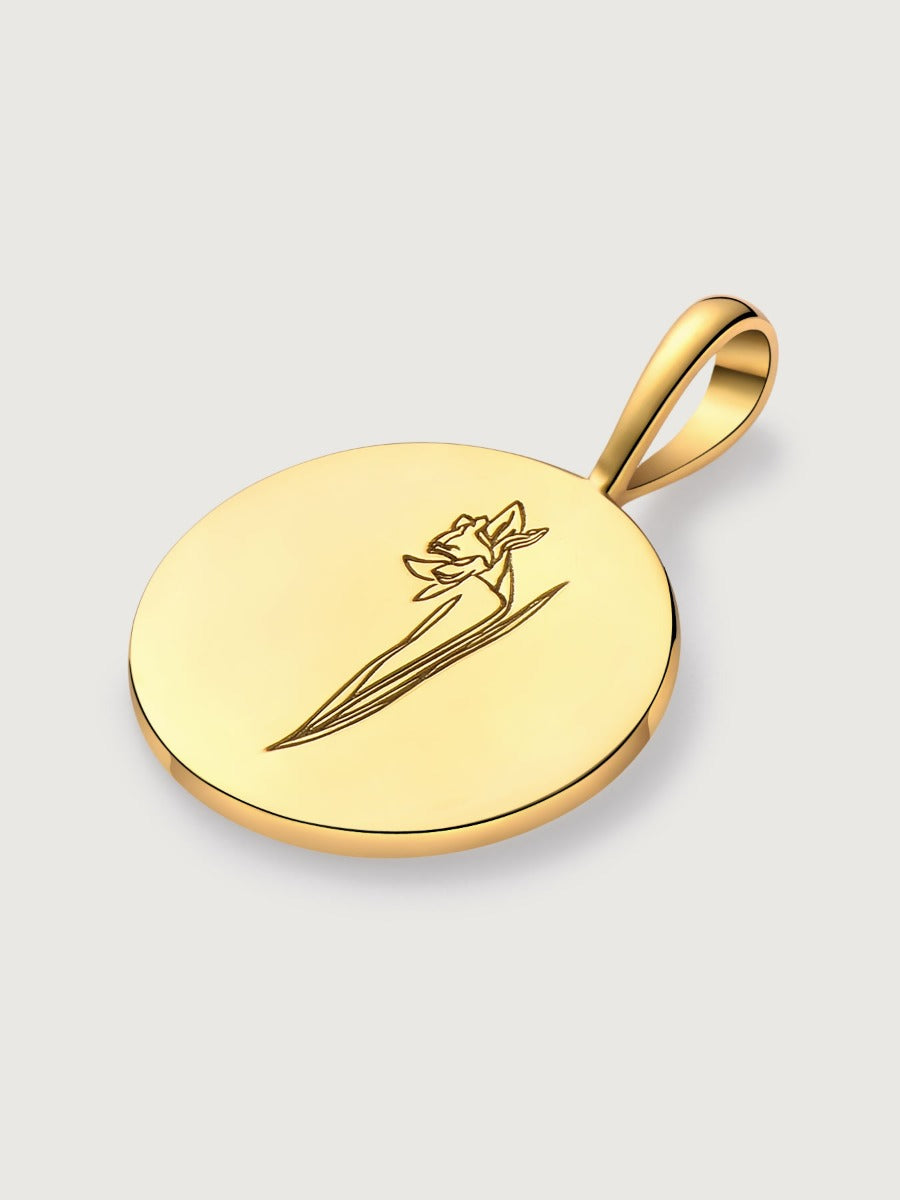 Pandantiv din Argint Birthflower Bloom Gold - December Narcissus