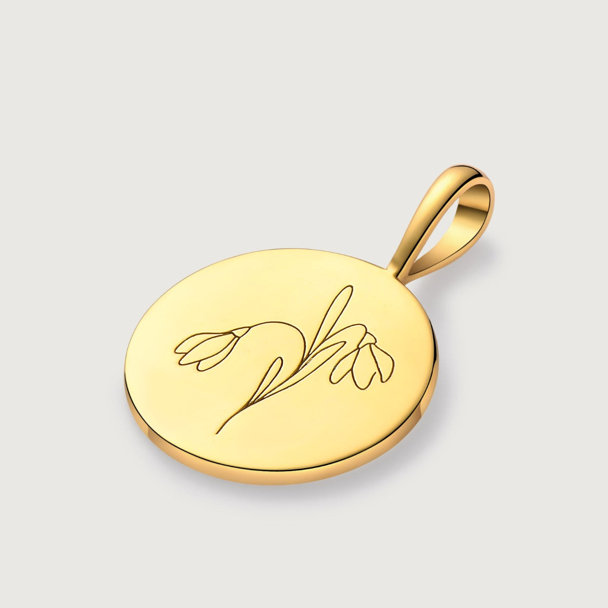 Pandantiv din Argint Birthflower Bloom Gold - January Snowdrop