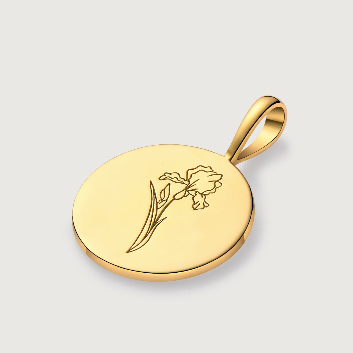 Pandantiv din Argint Birthflower Bloom Gold - February Iris