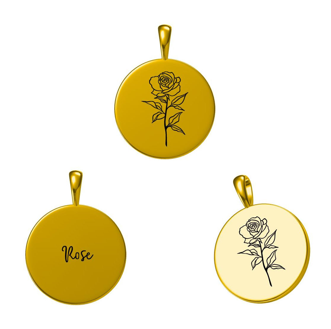 Colier din Argint Birthflower Bloom Gold - June Rose