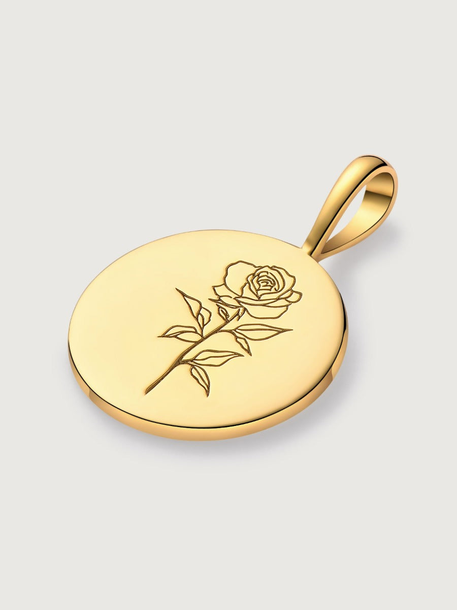 Colier din Argint Birthflower Bloom Gold - June Rose