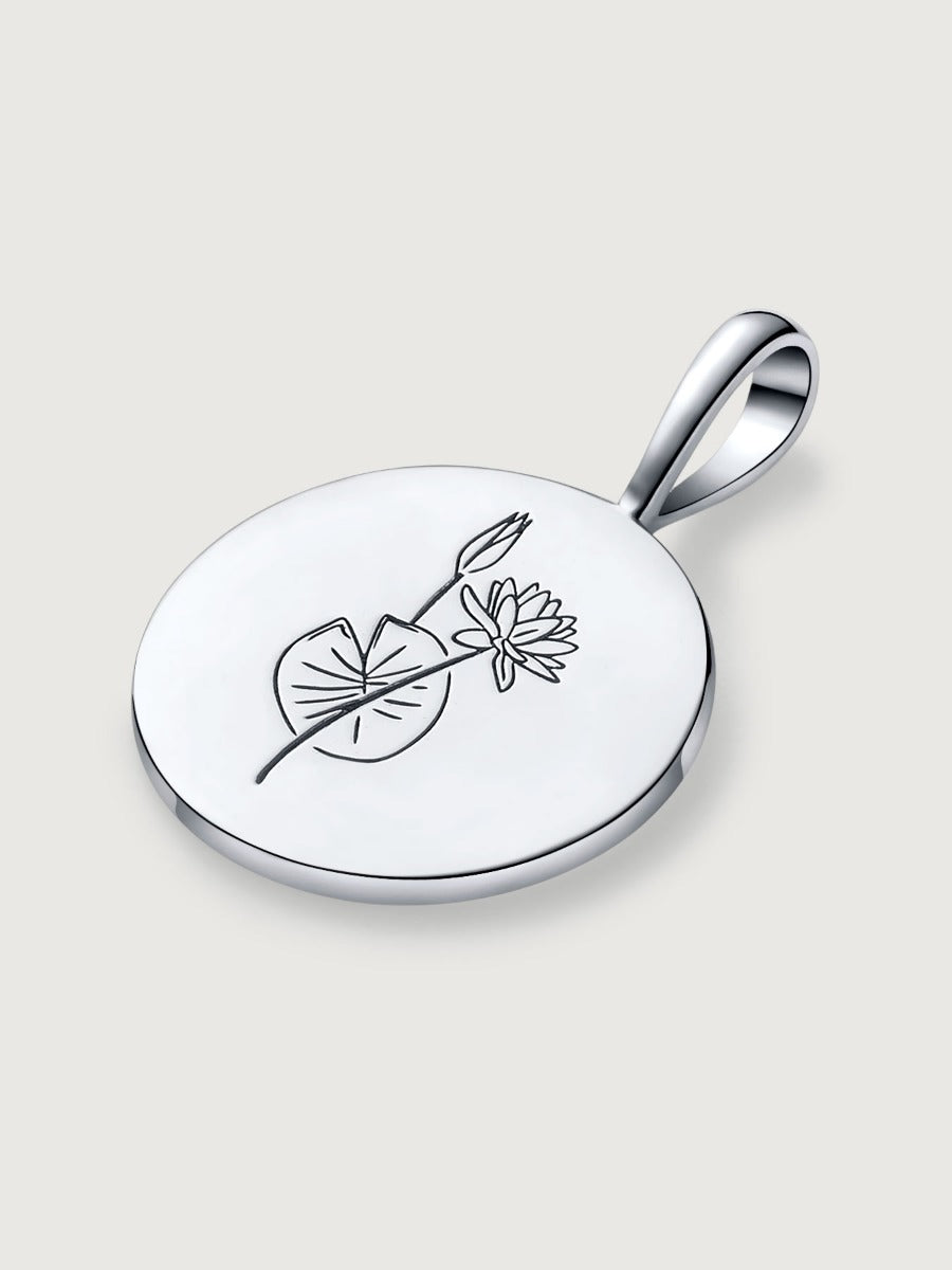 Colier din Argint Birthflower Bloom Silver - July Water Lily